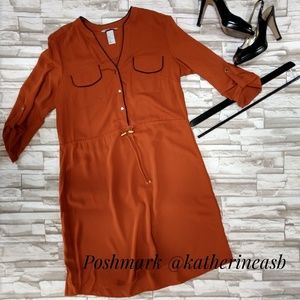 H&M-slinky dark orange dress